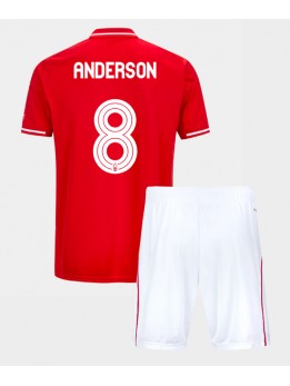 Detské Futbalové oblečenie Nottingham Forest Elliot Anderson #8 2025-26 Krátky Rukáv - Domáci (+ trenírky)